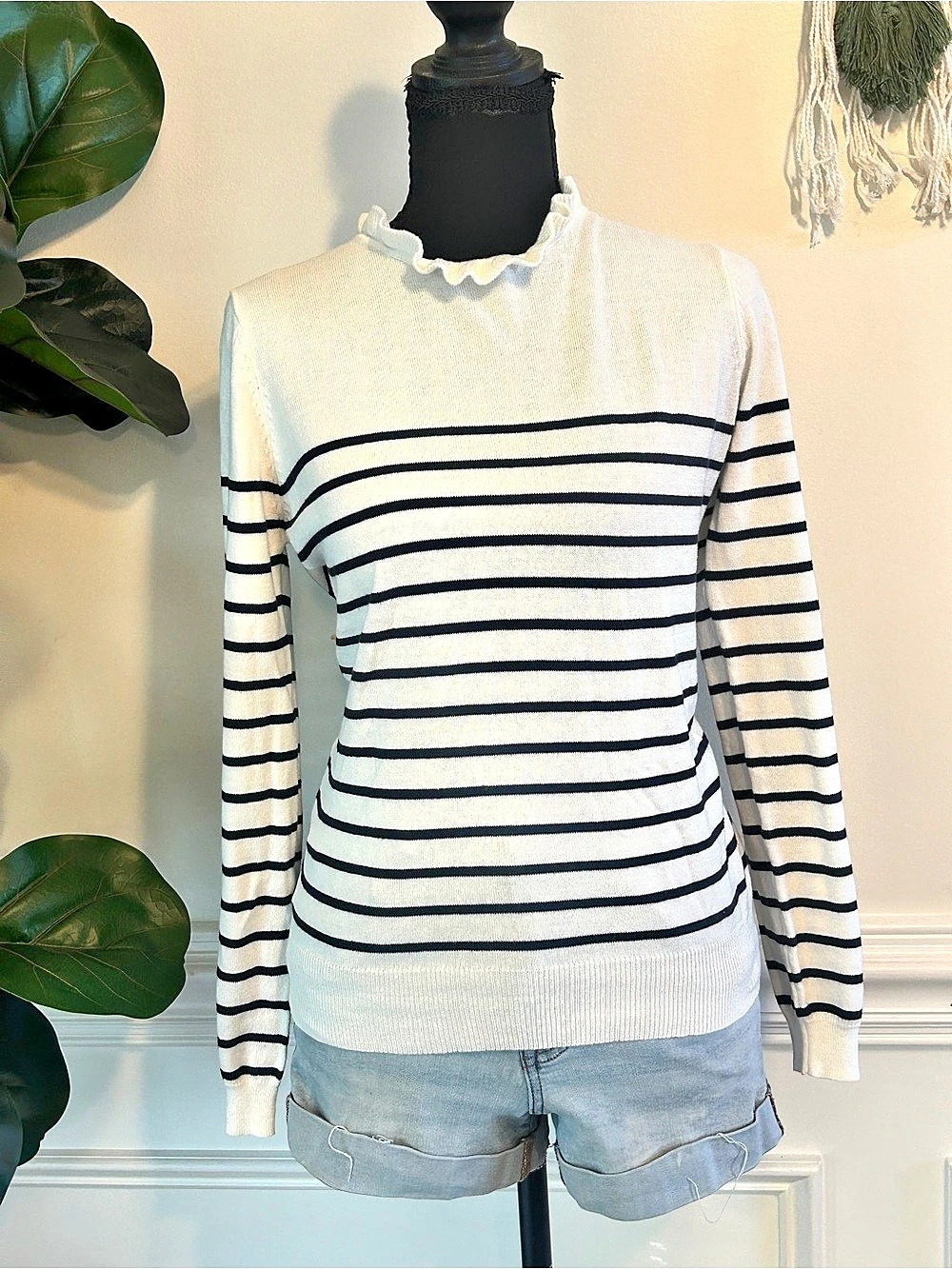 bohme Striped Crew Neck Sweater